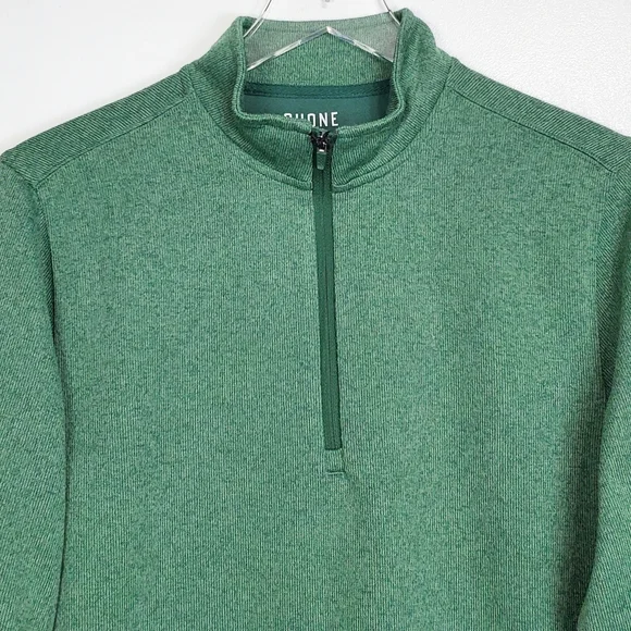 NWT Rhone commuter 1/4 zip long sleeve knit pullover sweater trekking green